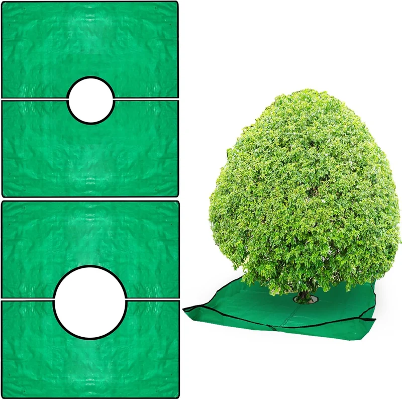 2 Set Landscape Pruning Tarp 78.7"x78.7" Waterproof Bush Trimming