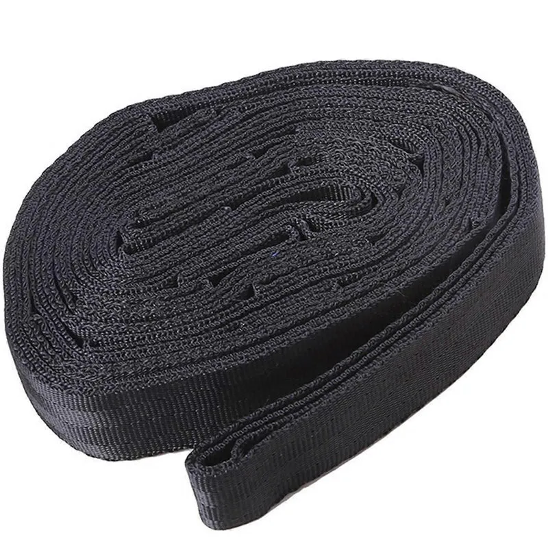 Black 2pc Hammock Tree Straps Set Effortless Operation Stretching Straps