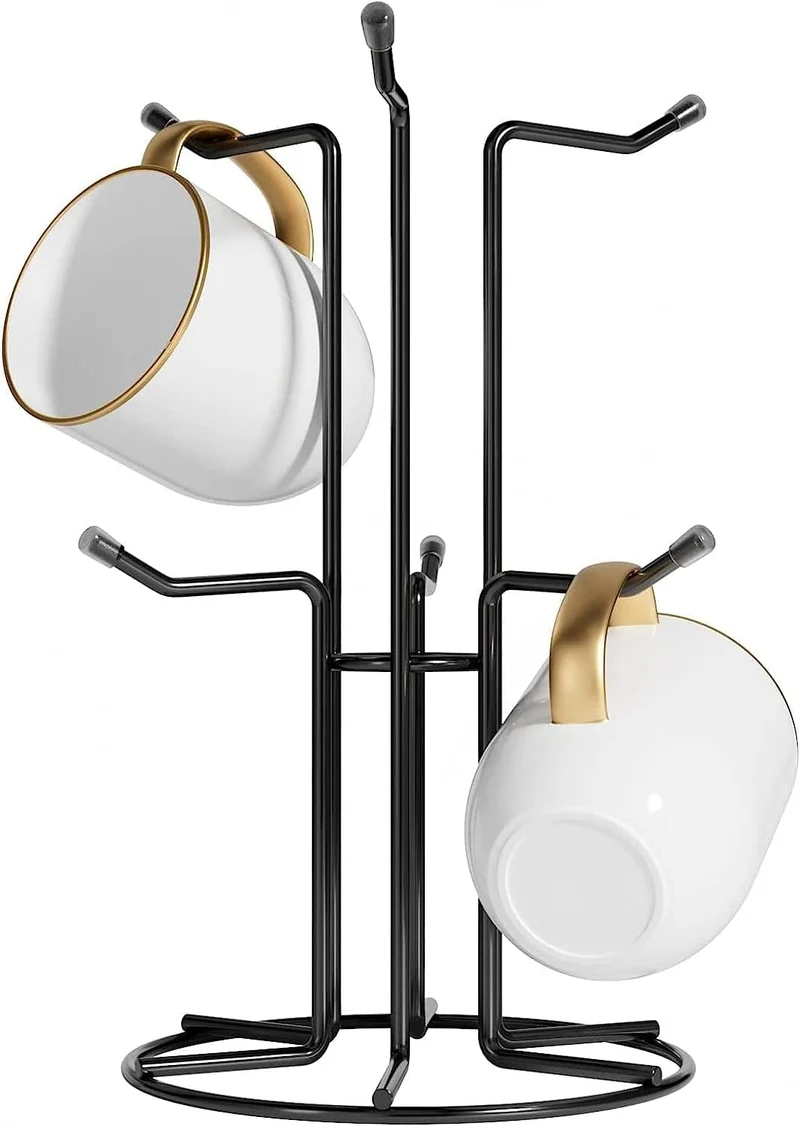 Coffee Metal Mug Tree for Large Cups