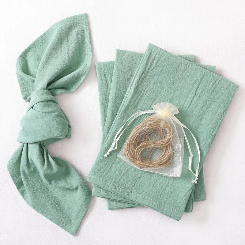 4pc Cotton Linen Dinner Napkins 17×17in Sage) Dusty Pink