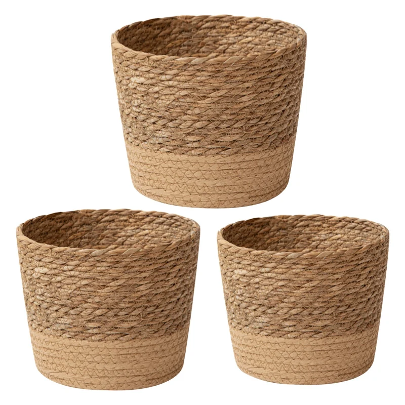 Woven Seagrass Plant Basket Style D