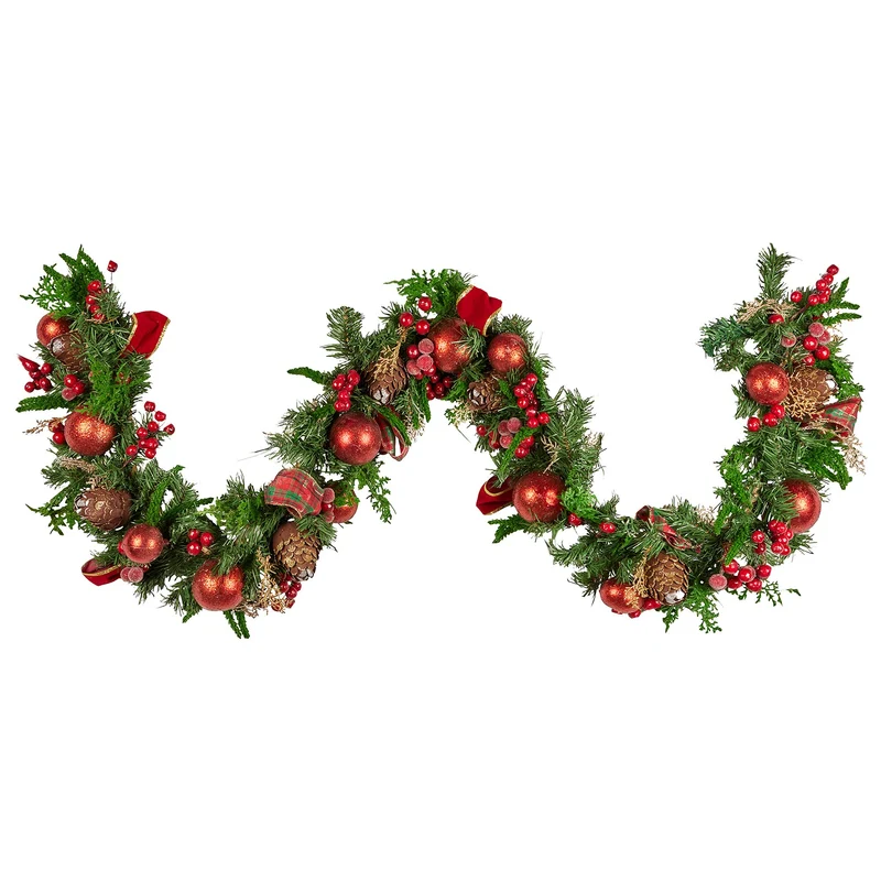 Red Christabelle 1.85m Christmas Garland