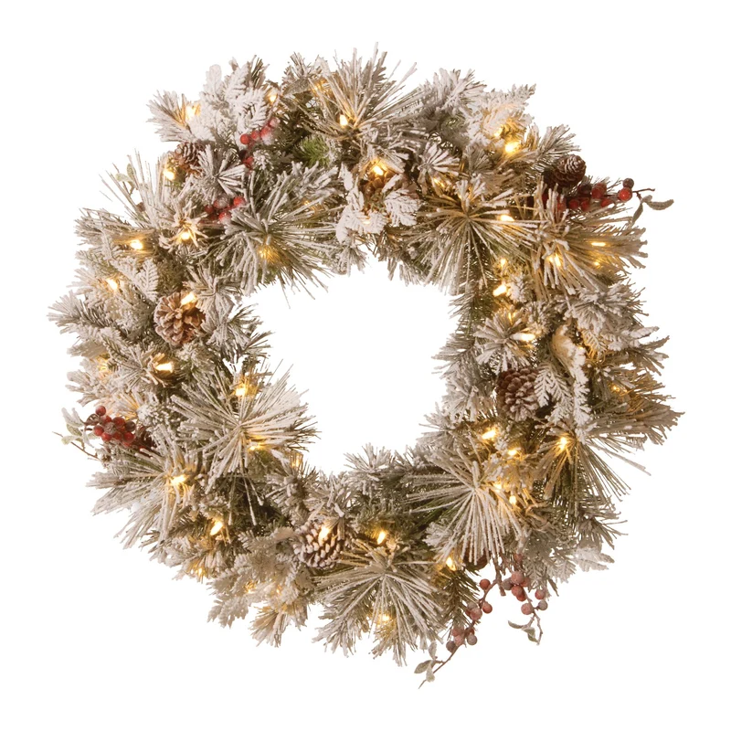 Christabelle 61cm Snowy Christmas Wreath Bedford