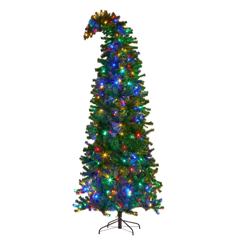 Christabelle Bad Santa 2.3m Curved Multicolour Pre-Lit Christmas Tree