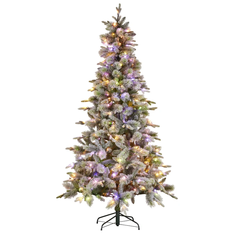 National Tree Company Snowy Stamford Spruce 7.5ft Christmas Tree Multi