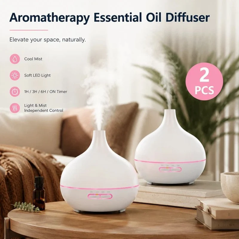 2 Pack Onion Diffuser Pure White + Remote