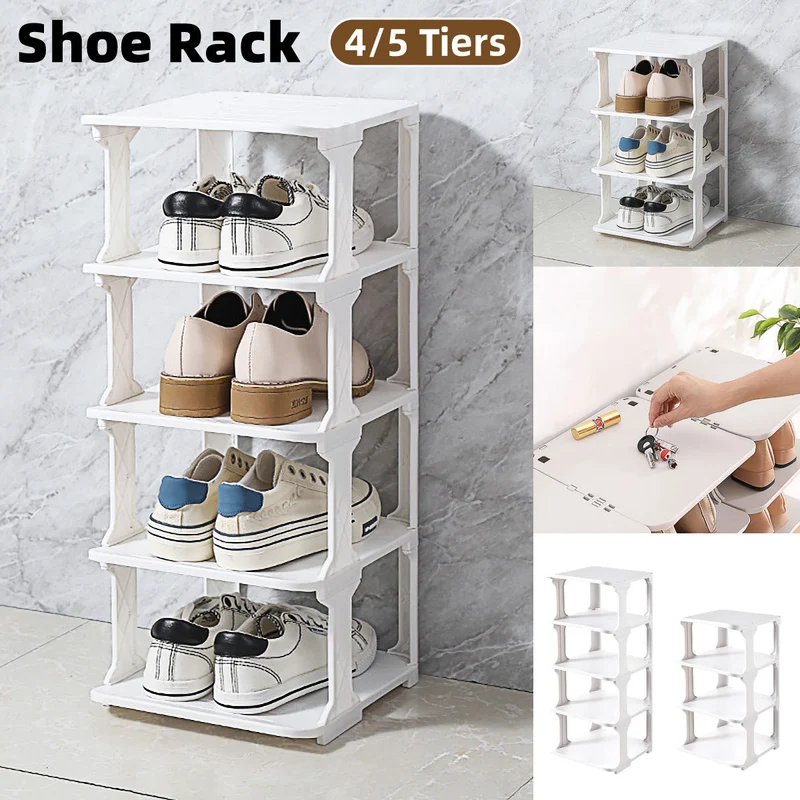 4/5Tier Shoe Rack Organiser Shelf Space Saving Storage Stand