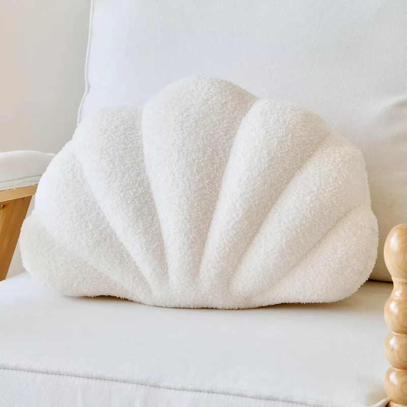 Ivory Seashell Throw Pillows