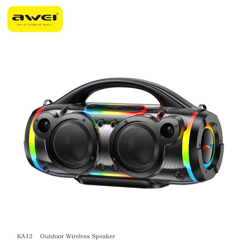 Black AWEI KA12 60W Outdoor Wireless Bluetooth Speaker