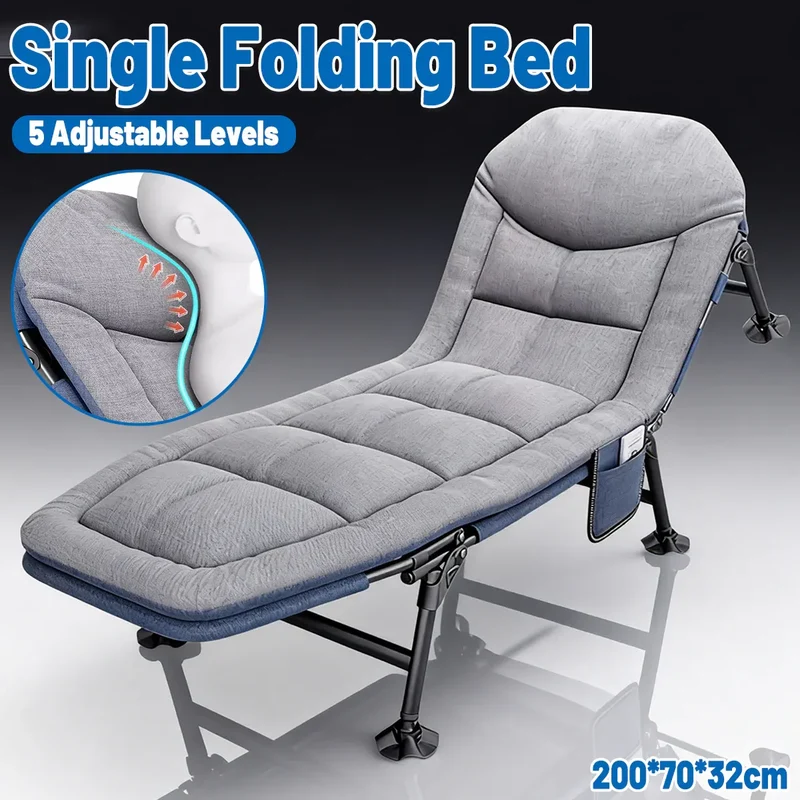Folding Bed Single Model Dark Grey