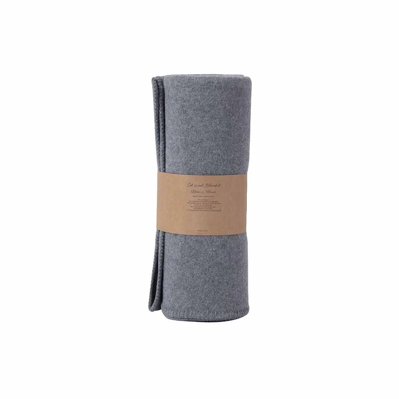 160cm Little Gem Grey Australian Wool Cot Blanket 120 x 160 cm