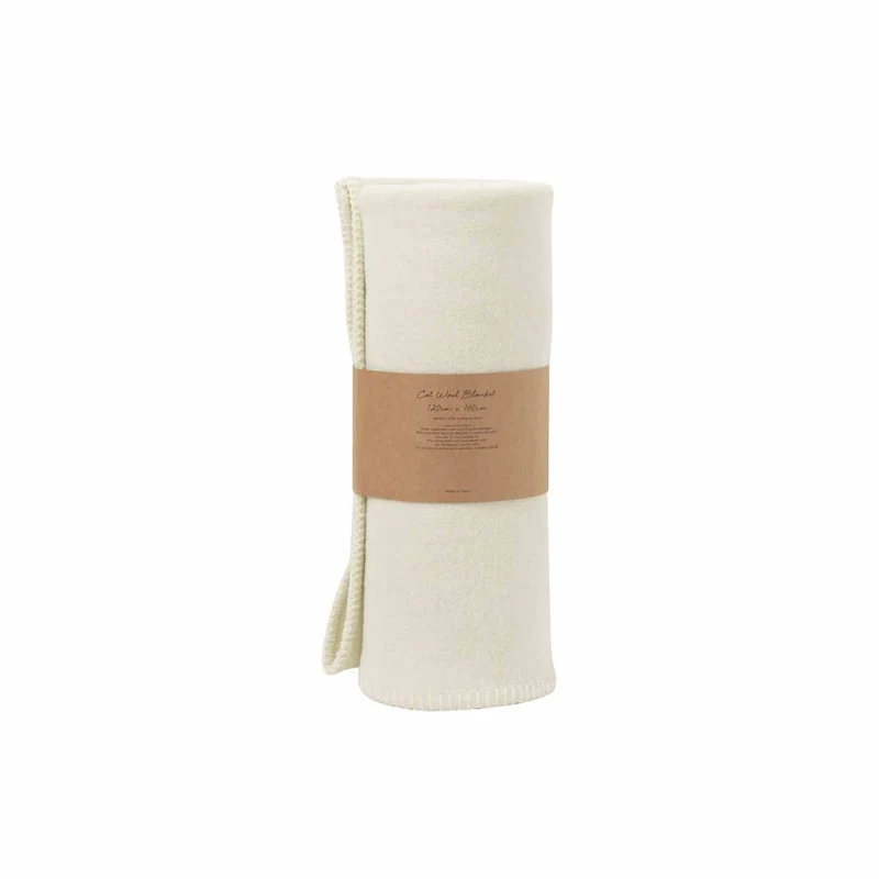 160cm Little Gem Cream Australian Wool Cot Blanket 120 x 160 cm
