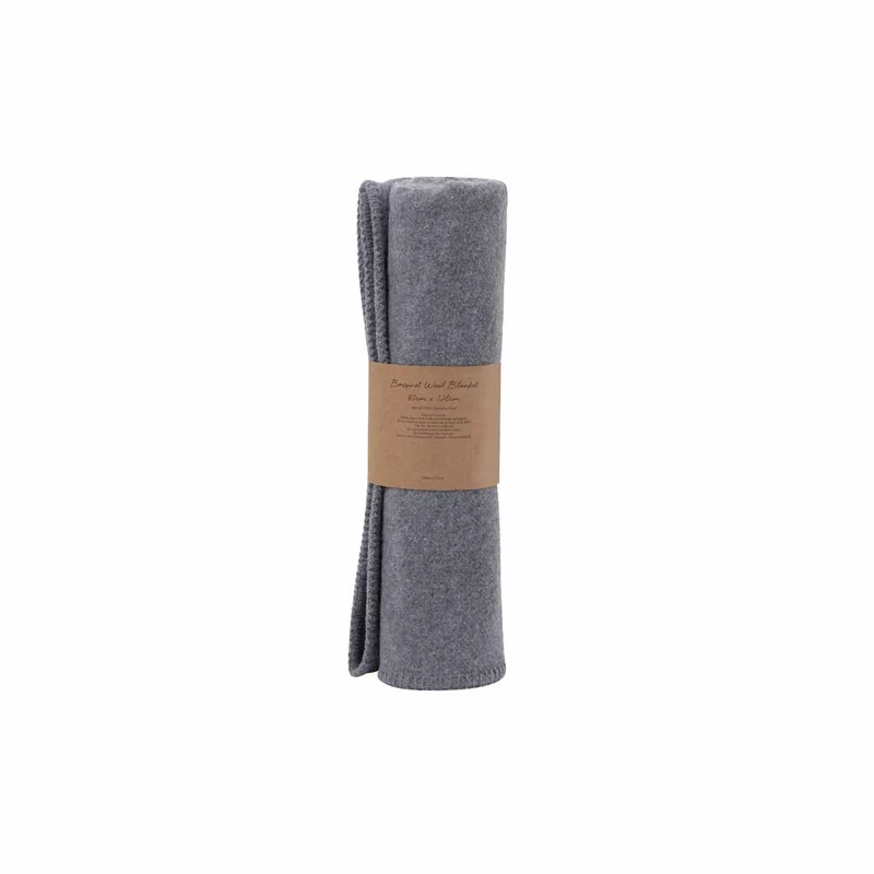 120cm Little Gem Grey Australian Wool Bassinet Blanket 80 x 120 cm