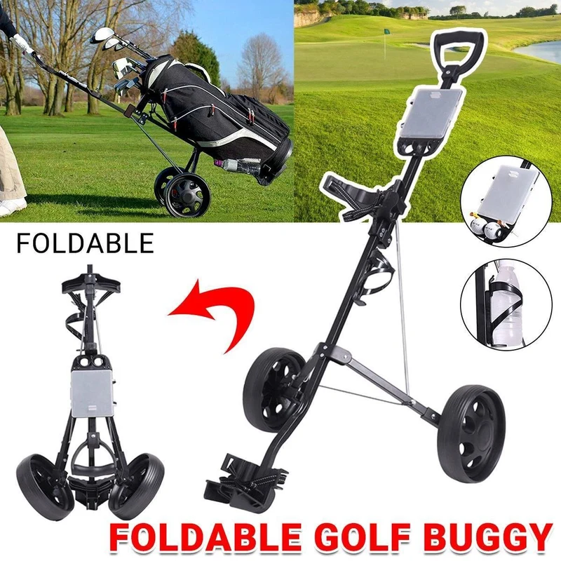 Foldable Aluminum Golf Push Pull Trolley Cart Buggy for Easy Transport