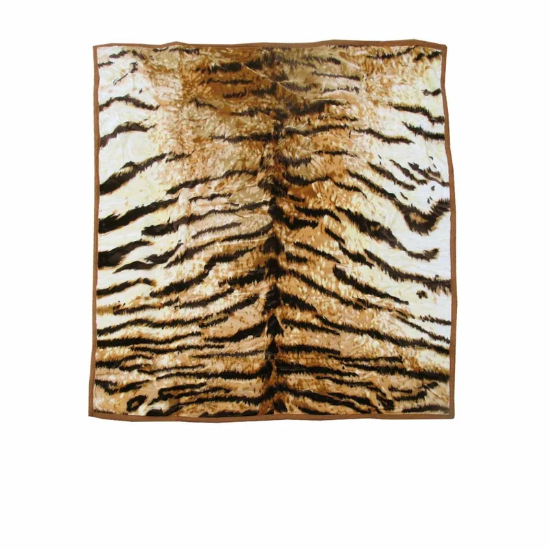 750gsm 3.5kg Double Layer Animal Print Faux Mink Blanket Queen 200x240