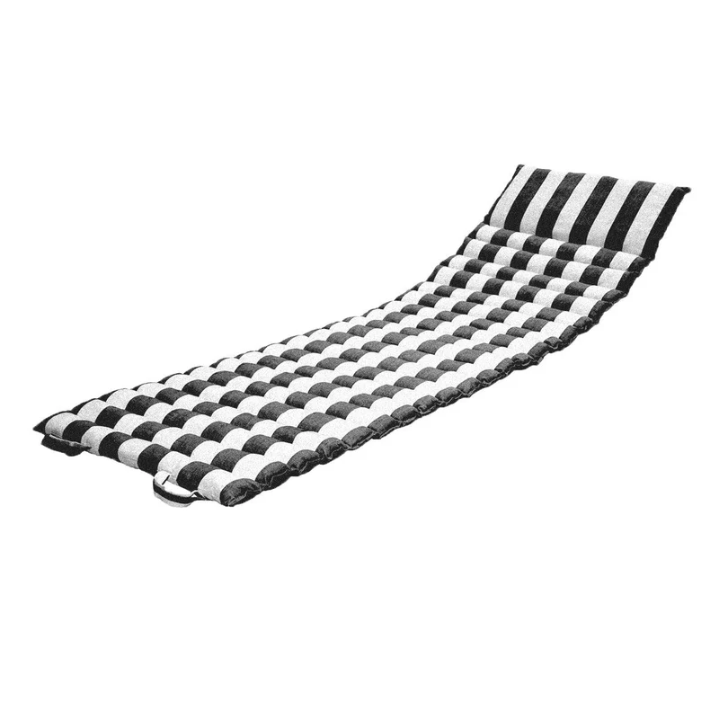 194cm Rans Black Alfresco Cotton Outdoor Indoor Lounge Mat 62 x 194 cm
