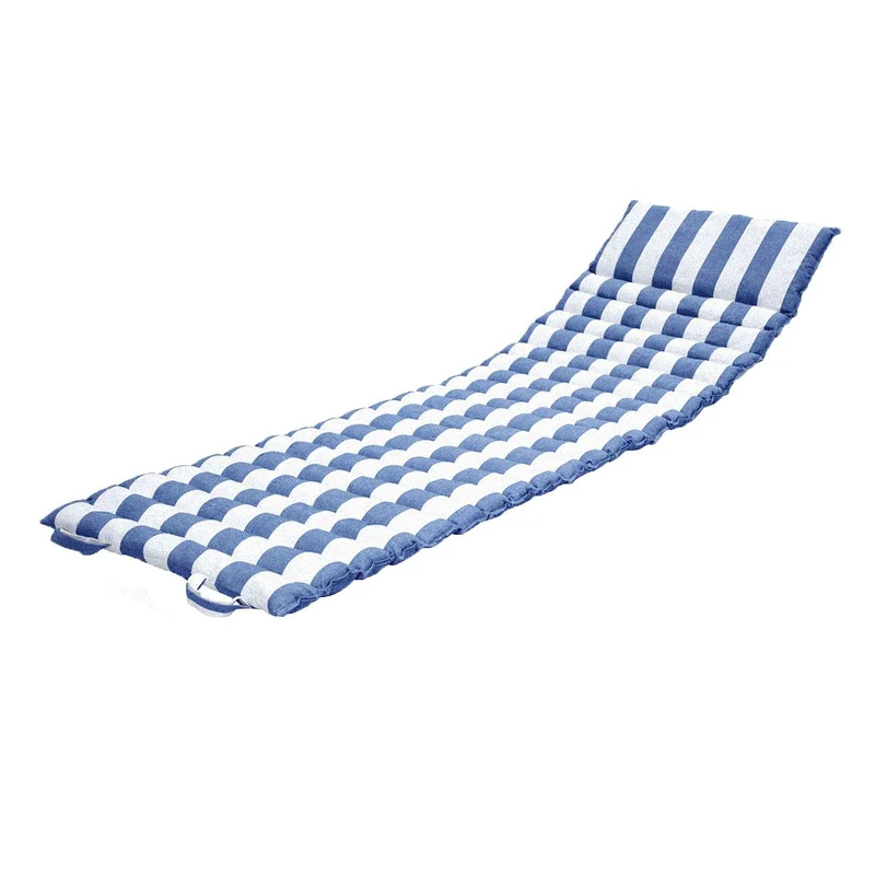 194cm Rans Blue Alfresco Cotton Outdoor Indoor Lounge Mat 62 x 194 cm