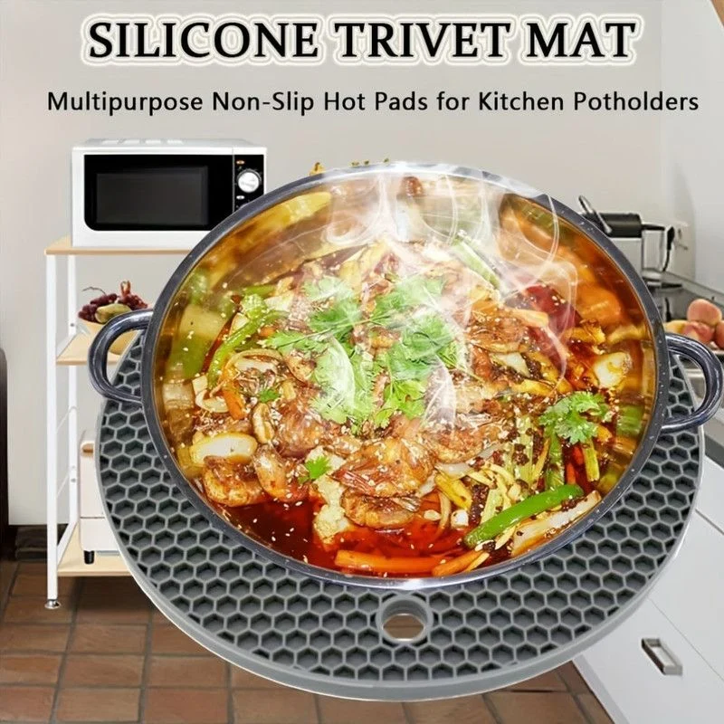 Silicone Trivets Set Heat-Resistant & Non-Slip (4pc)
