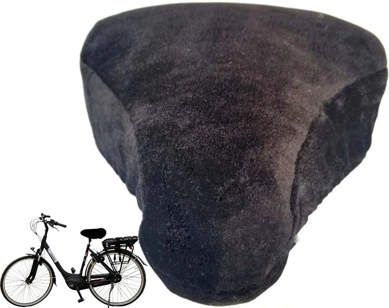 Black Fleece Bicycle Saddle Cover