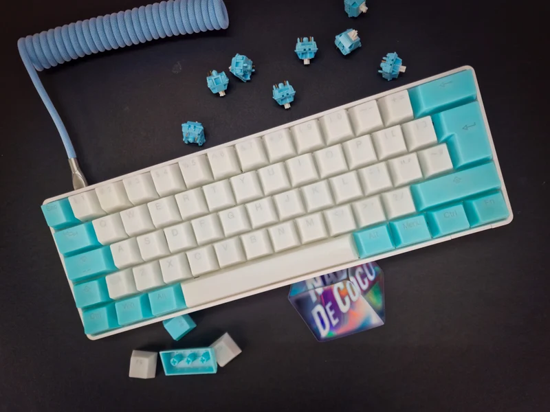 Genomskinlig Nata De Coco Keycap Set