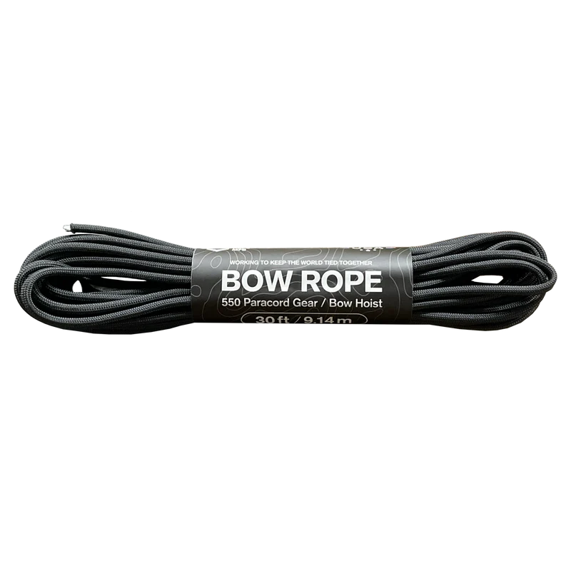 Bow Rope - 30ft 550 Paracord Black