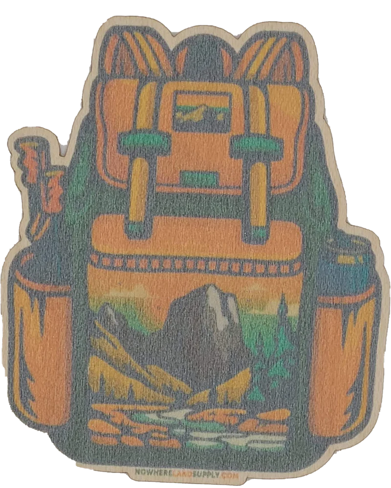 Backpack Wood Sticker - Dust City