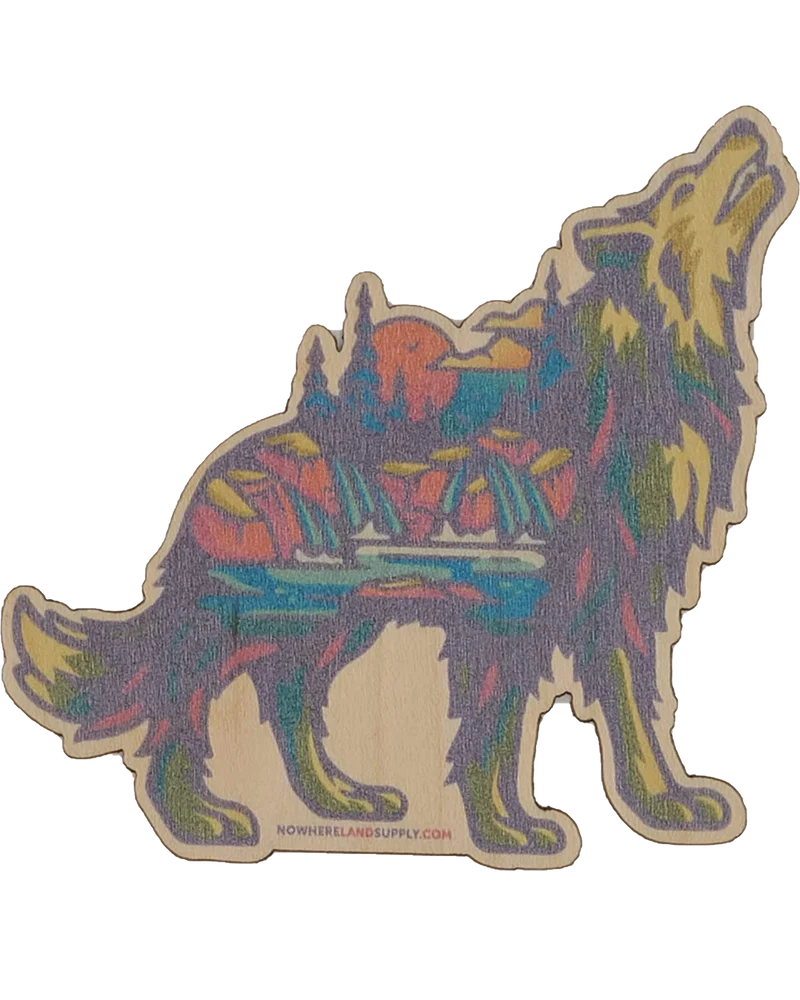 Wolf Wood Sticker - Dust City