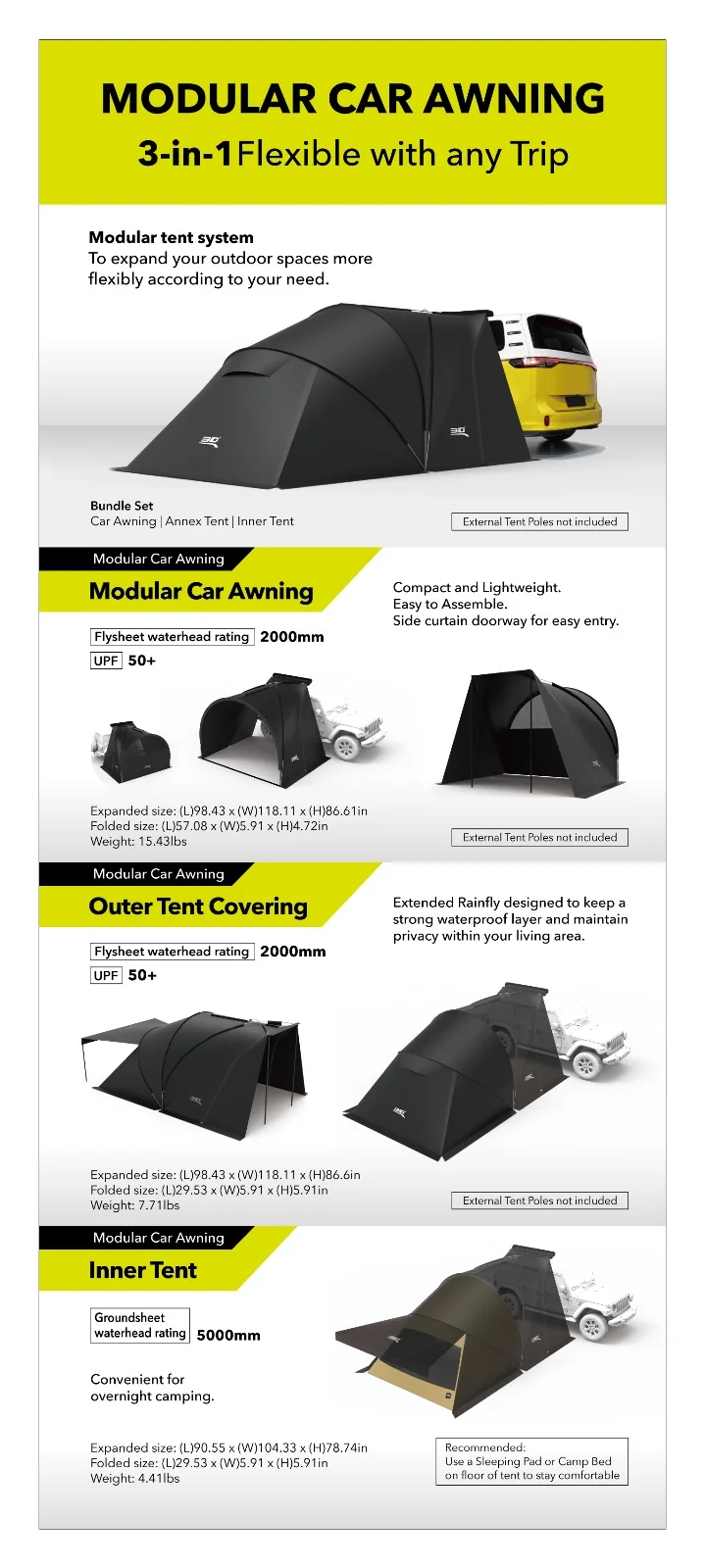 Campingtält Premium 3D Maxpider