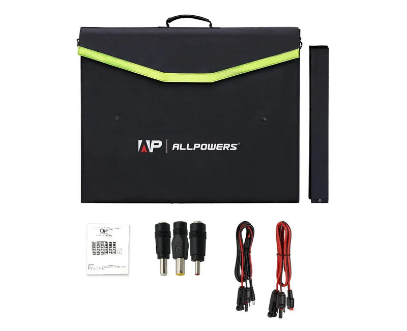 ALLPOWERS 100W Bärbar Solpanel i Vikbar Väska