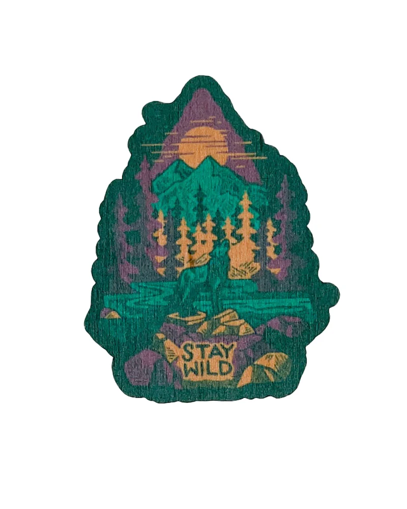 Stay Wild Wood Sticker - Dust City