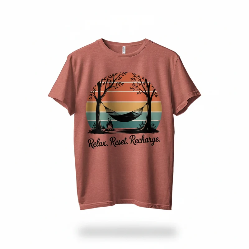 "Relax. Reset. Recharge." Outdoors Nature T-Shirt