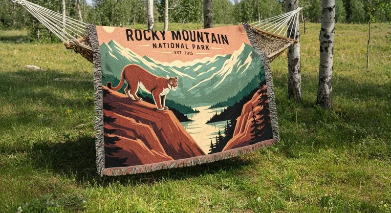 Personalized "Rocky Mountain National Park" Woven Blanket