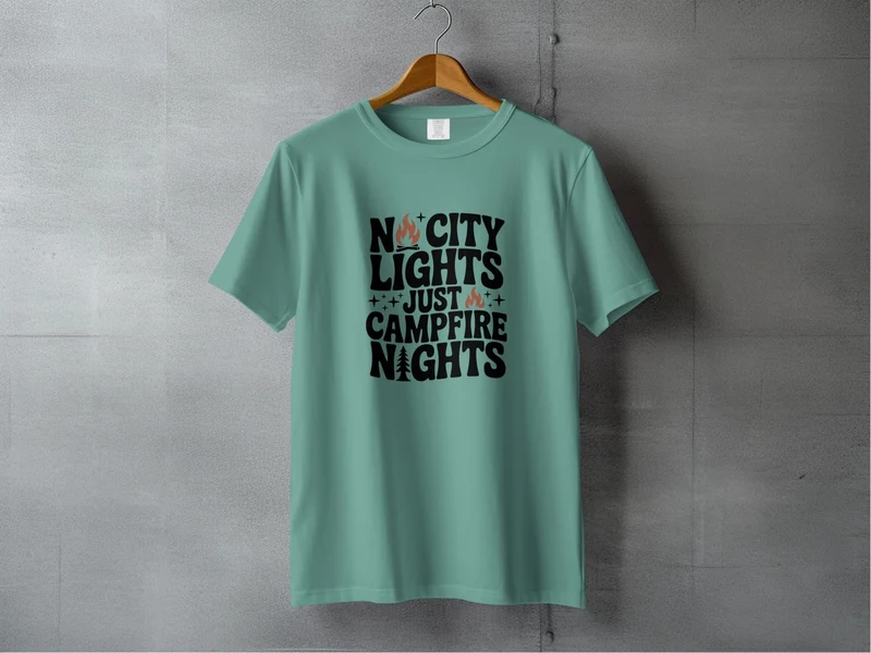 "No City Lights, Just Campfire Nights" T-Shirt