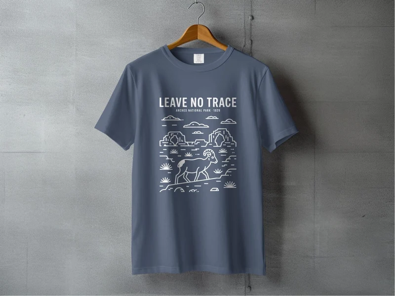 "Leave No Trace" Arches National Park Bighorn Sheep T-Shirt