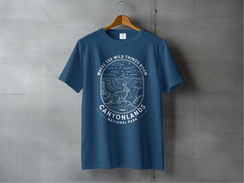 "Where The Wild Things Roam" Canyonlands National Park Hare Rabbit T-Shirt