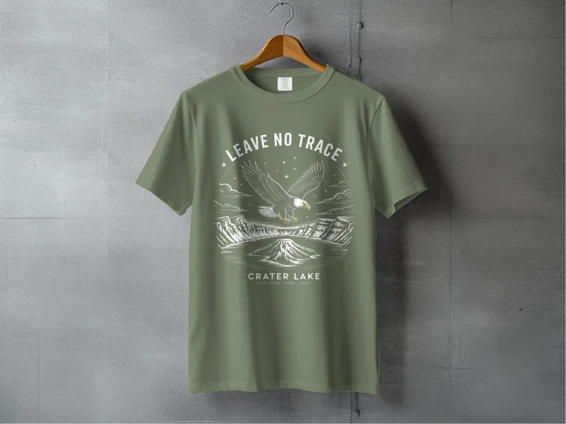 "Leave No Trace" Crater Lake National Park Eagle T-Shirt