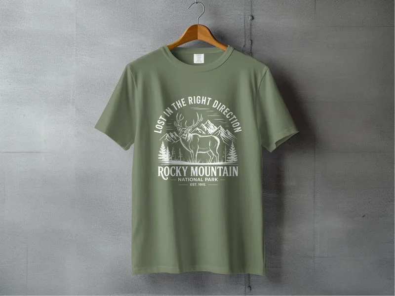 "Lost in the Right Direction" Rocky Mountain National Park T-Shirt