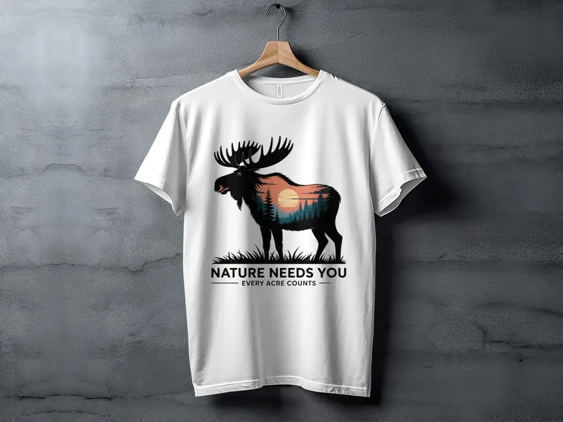 "Nature Needs You" Moose T-Shirt,