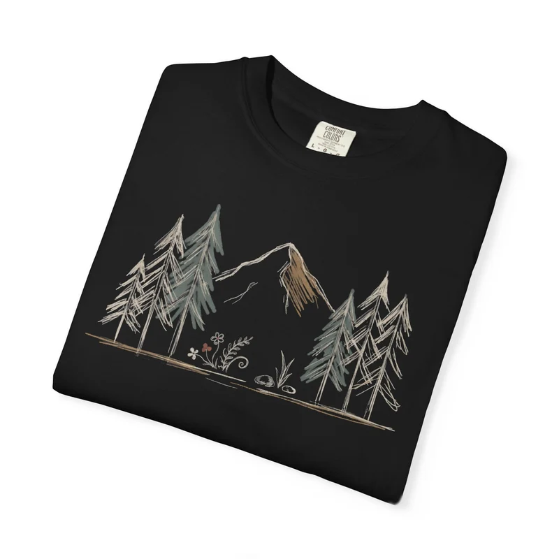 Into the Pines Mountain Sketch T-Shirt | Sloth & Duck