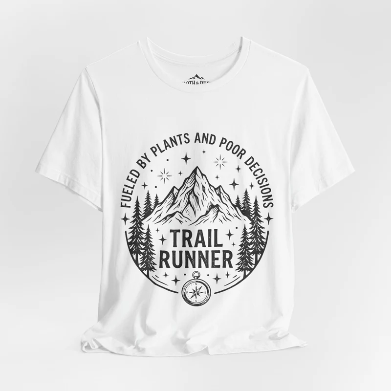 Trail Runner Fueled By Plants Mountain T-Shirt
