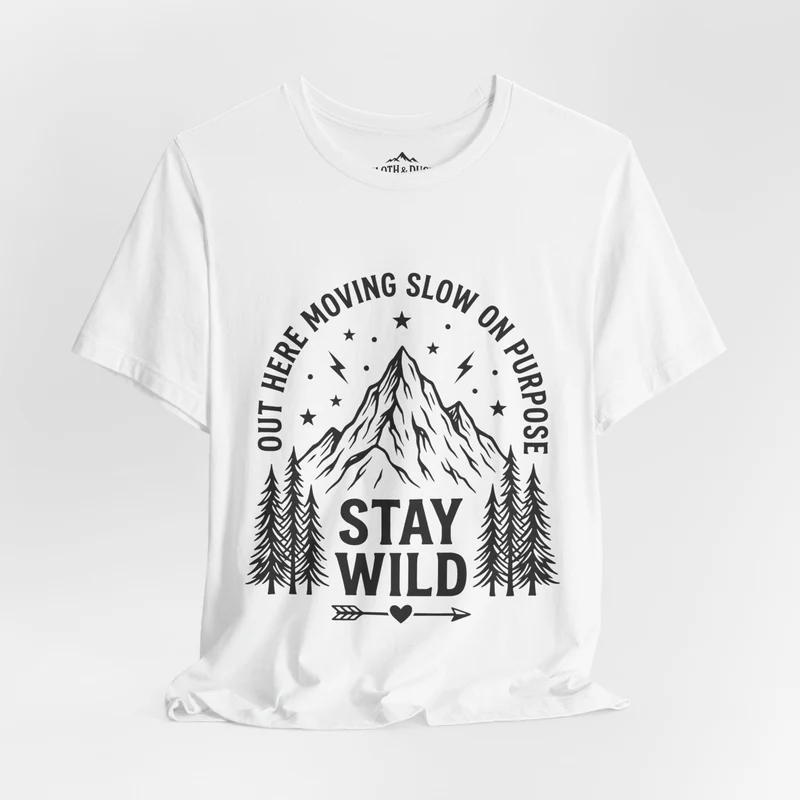 Moving Slow, Stay Wild Mountain T-Shirt