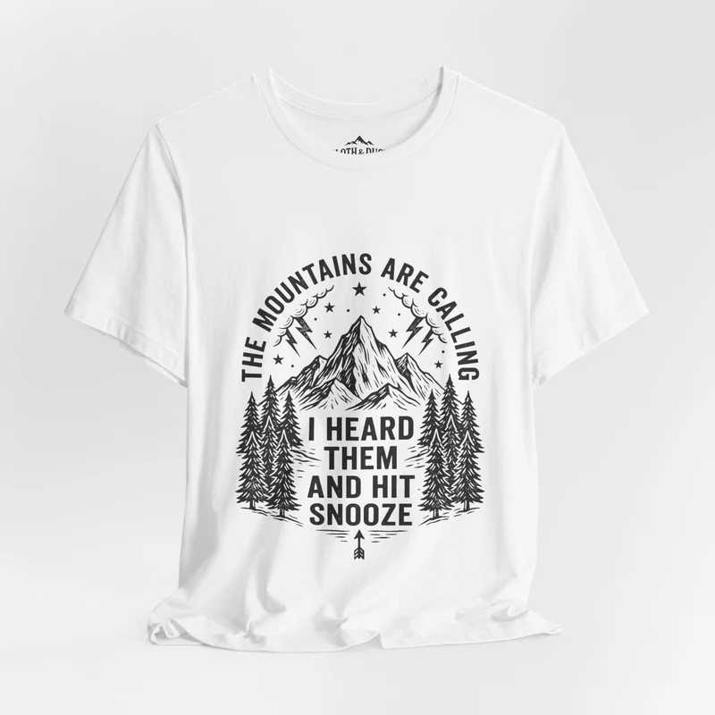 Ironic Mountain Snooze Call T-Shirt