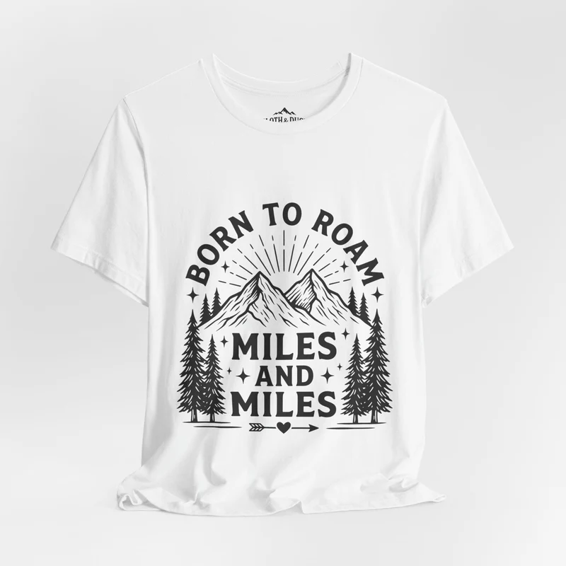 Born to Roam Mountain Trails Adventure T-Shirt