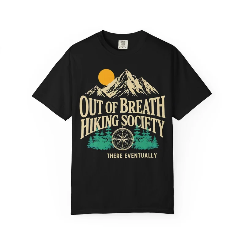 Out of Breath Hiking Society Graphic T-Shirt