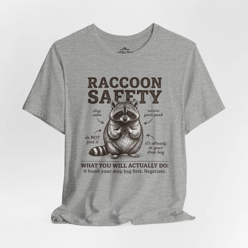 Racoon Safety Funny Trail Running T-Shirt