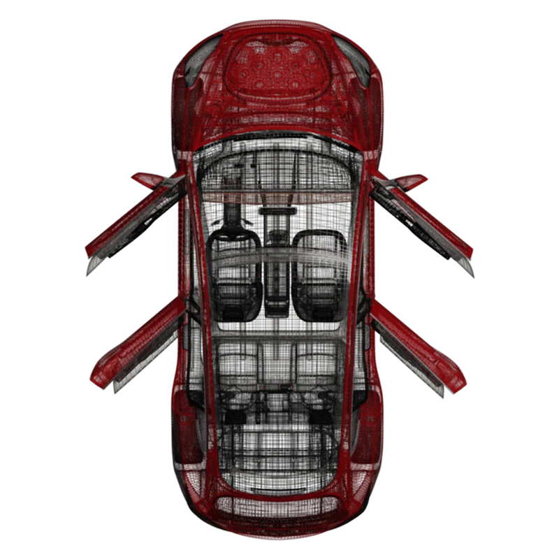 Soft Close + Automatiska Handtag (4 Dörrar) Amptech Tesla Model 3