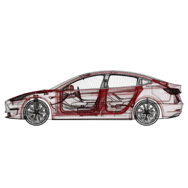 Automatiska Dörrhandtag (4 Handtag) Amptech Tesla Model 3