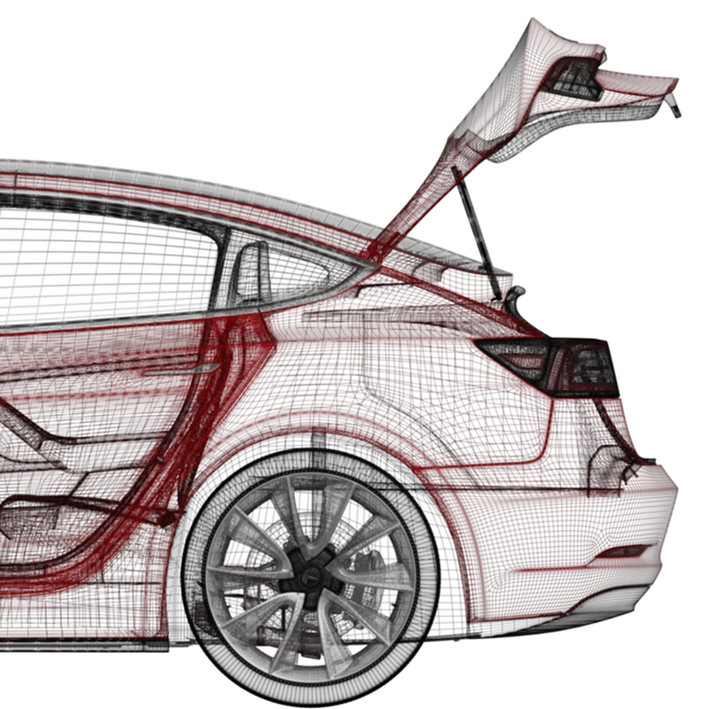 Eldriven Trunk + Fotsensor Amptech Tesla Model 3