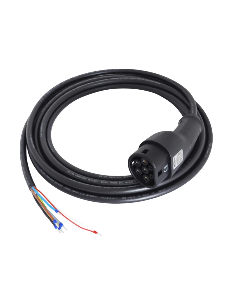 Metron Pigtails Laddkabel med Tesla Knapp Typ 2 - 11 kW
