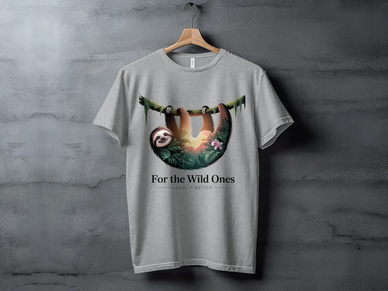 "For The Wild Ones" Sloth T-Shirt,